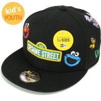 ニューエラ NEW ERA キッズキャップ 9FIFTY ユース セサミストリート オールオーバー [14682463 FW25] YH 950 SESAME STREET ALLOVER 男の子・女