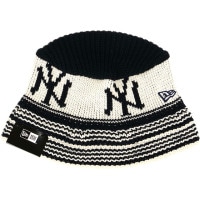 ニューエラ NEW ERA ニット バケットハット ニューヨーク・ヤンキース [14667668 FW25] KNIT BUCKET NEYYAN メンズ・レディース 帽子 ネイビー/クローム 【メー