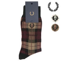 フレッドペリー FRED PERRY タータンソックス [C8143 FW25] TARTAN SOCK メンズ 靴下 クルーソックス タータンチェック ギフト 【メール便配送】 正規取扱店|FRED