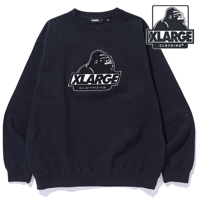 エクストララージ XLARGE オールドOG クルーネックスウェットシャツ [101253012002 FW25] OLD OG CREWNECK SWEATSHIRT メンズ プルオーバー トレーナー BLACK