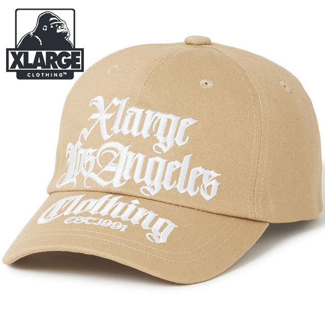 エクストララージ XLARGE オールドイングリッシュ シックスパネルスナップバックキャップ [101253051008 FW25] OLD ENGLISH 6PANEL SNAPBACK CAP 帽子 BEIGE【s】