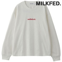 ミルクフェド MILKFED. クーパーロゴ ワイドロングスリーブTシャツ [103253011007 FW25] COOPER LOGO WIDE L/S TEE レディース トップス 長袖 定番 