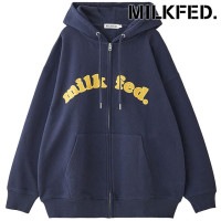 ミルクフェド MILKFED. アーチクーパーロゴ ジップアップフーディー [103253012001 FW25] ARCH COOPER LOGO ZIP UP HOODIE レディース トップス 