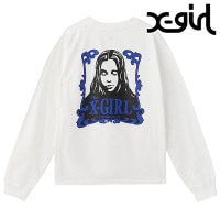 エックスガール X-girl オーナメントフェイス ロングスリーブTシャツ [105253011015 FW25] ORNAMENT FACE L/S TEE レディース xgirl トップス カット