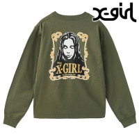 エックスガール X-girl オーナメントフェイス ロングスリーブTシャツ [105253011015 FW25] ORNAMENT FACE L/S TEE レディース xgirl トップス カット