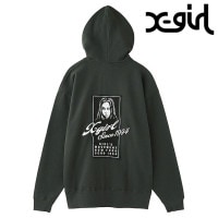エックスガール X-girl フェイスボックスパッチ ジップアップスウェットフーディー [105253012005 FW25] FACE BOX PATCH ZIP UP SWEAT HOODIE レ