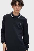 եåɥڥ꡼ FRED PERRY ݥ 󥰥꡼ ĥƥåץ եåɥڥ꡼ [M3636-238 FW25] LONG SLEEVE TWIN TIPPED FRED PERRY SHIRT  ȥåץ Ĺµ λ NAVY/WHITE 谷Ź