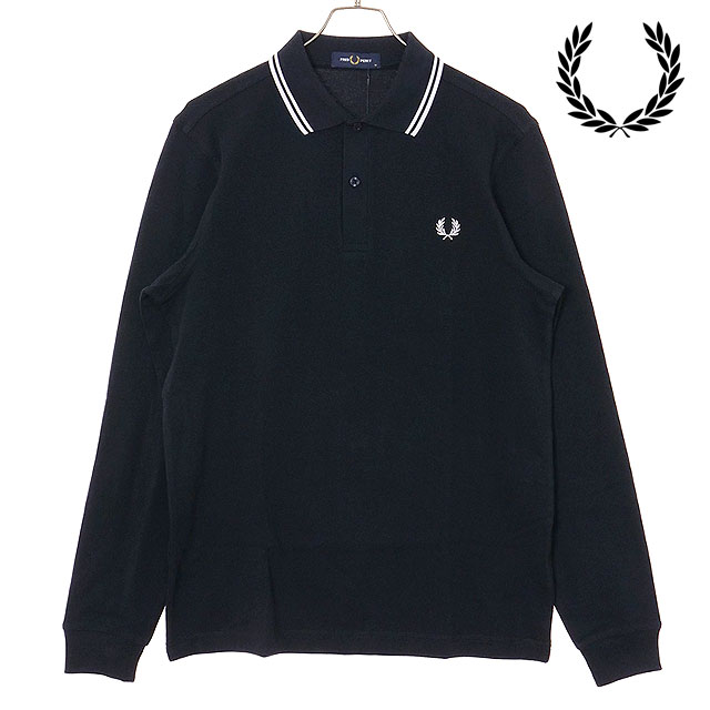 フレッドペリー FRED PERRY ポロシャツ ロングスリーブ ツインティップド フレッドペリーシャツ [M3636-238 FW25] LONG SLEEVE TWIN TIPPED FRED PERRY SHIRT メンズ トップス 長袖 鹿の子 NAVY/WHITE 正規取扱店
