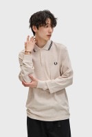 եåɥڥ꡼ FRED PERRY ݥ 󥰥꡼ ĥƥåץ եåɥڥ꡼ [M3636-W50 FW25] LONG SLEEVE TWIN TIPPED FRED PERRY SHIRT  ȥåץ Ĺµ λ PORRIDGEMARL/ANCHORGREY 谷Ź