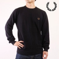 フレッドペリー FRED PERRY ピケステッチジャンパー [K1309-102 FW25] PIQUE STITCH JUMPER メンズ トップス セーター クルーネックニット BLACK 正規