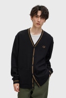 フレッドペリー FRED PERRY ティップドピケテクスチャカーディガン [M2654-Q27 FW25] TIPPED PIQUE TEXTURE CARDIGAN メンズ トップス ニット 鹿の