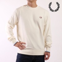 フレッドペリー FRED PERRY クルーネック スウェットシャツ [M7535-Z46 FW25] CREW NECK SWEATSHIRT メンズ トップス トレーナー 長袖 ECRU/COUR