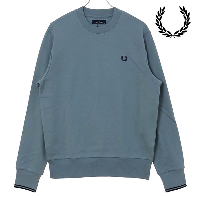 【20%OFF/SALE】フレッドペリー FRED PERRY メンズ クルーネック スウェットシャツ [M7535-Z56 FW25]　フレッド・ペリー FREDPERRY CREW NECK SWEATSHIRT トップス トレーナー 長袖 STOCKPORTBLUE/NAVY 正規取扱店【ts】