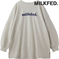 ミルクフェド MILKFED. クーパーロゴ スーパービッグ ロングスリーブトップ [103253013004 FW25] COOPER LOGO SUPER BIG L/S TOP レディース トッ