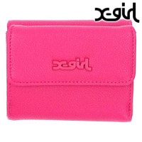 エックスガール X-girl フェイクレザー ミニウォレット [105234054017] FAUX LEATHER MINI WALLET レディース xgirl 三つ折り財布 ミニ財布 PINK 