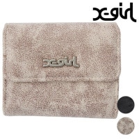 エックスガール X-girl ディストレス フェイクレザー ミニウォレット [105244054012] DISTRESSED FAUX LEATHER MINI WALLET レディース 小物 ミニ