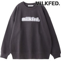 ミルクフェド MILKFED. クーパーロゴ ワイドクルースウェットトップ [103253012004 FW25] COOPER LOGO WIDE CREW SWEAT TOP レディース トップス