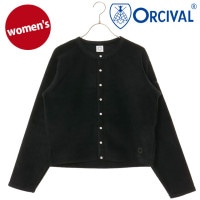 オーシバル ORCIVAL クルーネック カーディガン [OR-C0378-EFC FW25] CREW NECK CARDIGAN レディース トップス 羽織り 長袖 軽量 フリース BLACK 正