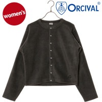 オーシバル ORCIVAL クルーネック カーディガン [OR-C0378-EFC FW25] CREW NECK CARDIGAN レディース トップス 羽織り 長袖 軽量 フリース TOP-GRE