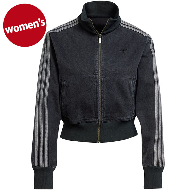 アディダス オリジナルス adidas Originals デニム トラックトップ [KSR54/JD3110 FW25] DENIM TT レディース トップス トラックジャケット ブルゾン トゥルーブラックデニム 正規取扱店