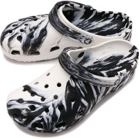 クロックス crocs サンダル クラシック マーブル クロッグ [206867-103 FW25] Classic Marbled Clog メンズ 靴 軽量 スライドサンダル White/Blac