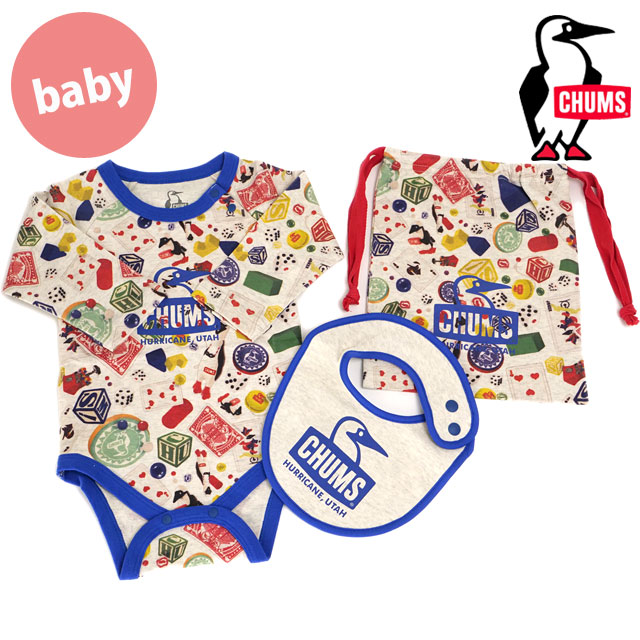 【30%OFF/SALE】チャムス CHUMS ベビーパターンドロングスリーブギフトセット [CH27-1040 FW25] Baby Patterned L/S Gift Set 男の子・女の子 ベビー服 ベビー用品 出産祝い ギフト Toys【ts】