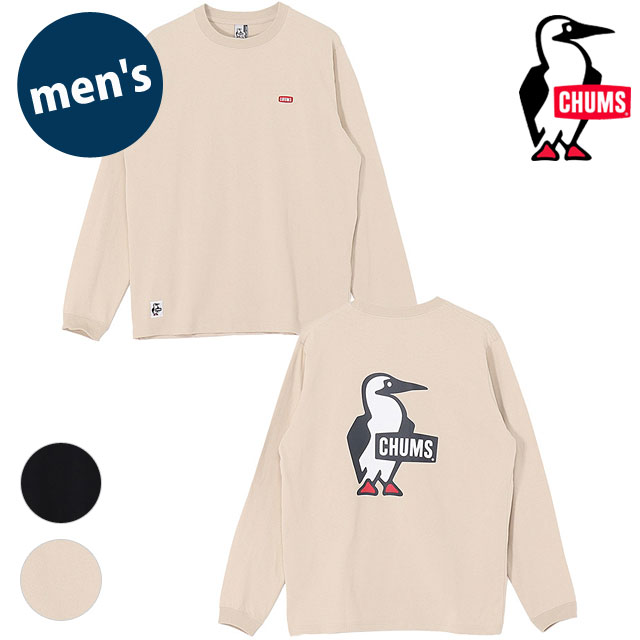 チャムス CHUMS ブービーロゴブラッシュドロングスリーブTシャツ [CH01-2668 FW25] M Booby Logo Brushed L/S T-Shirt メンズ トップス カットソー 長袖 USAコットン 【メール便配送】 正規取扱店