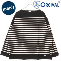 Х ORCIVAL ܡȥͥå 󥰥꡼֥ץ륪С [#6231 FW25] BOAT NECK LONG SLEEVE P.O.  ȥåץ åȥ ĹµT ܡ BLACK/FLOUR 谷Ź