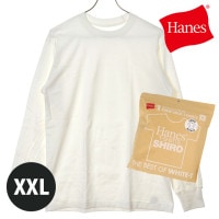 ヘインズ Hanes 大きいサイズ ヘインズTシャツ シロ クルーネックロングスリーブTシャツ [HM4-A201 FW25] 1P Hanes T-SHIRTS SHIRO メンズ トップス ビッグ