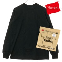 ヘインズ Hanes ヘインズTシャツ クロ クルーネックロングスリーブTシャツ [HM4-C201 FW25] 1P Hanes T-SHIRTS KURO メンズ トップス 長Tee 長袖 無地 