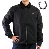 フレッドペリー FRED PERRY コットン カバンジャケット [J8535-184 FW25] COTTON CABAN JACKET メンズ アウター トラックトップ ブルゾン BLACK 正規