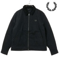 フレッドペリー FRED PERRY コットン カバンジャケット [J8535-184 FW25] COTTON CABAN JACKET メンズ アウター トラックトップ ブルゾン BLACK 正規
