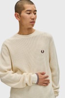 եåɥڥ꡼ FRED PERRY åե륹ƥåѡ [K6507-560 FW25] WAFFLE STITCH JUMPER  ȥåץ  롼ͥå˥å ECRU 谷Ź