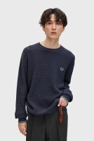 եåɥڥ꡼ FRED PERRY åե륹ƥåѡ [K6507-738 FW25] WAFFLE STITCH JUMPER  ȥåץ  롼ͥå˥å DARK-AIRFORCE 谷Ź