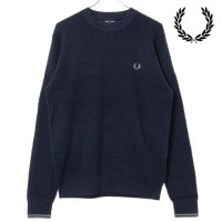 フレッドペリー FRED PERRY ワッフルステッチジャンパー [K6507-738 FW25] WAFFLE STITCH JUMPER メンズ トップス セーター クルーネックニット DARK-