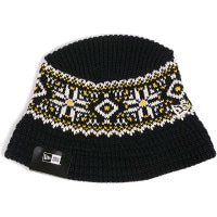 ニューエラ NEW ERA 中津川吾郎 ニット バケットハット ノルディック [14703366 FW25] KNIT BUCKET GORO NORDIC メンズ・レディース コラボ 帽子 ブラック