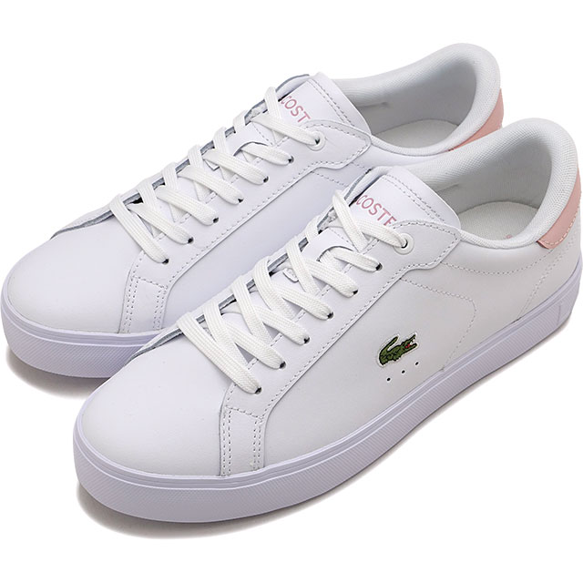 ラコステ LACOSTE スニーカー パワーコート GRPH 225 1 SFA [50SFA0155-1Y9 FW25] POWERCOURT GRPH 225 1 SFA レディース 靴 シューズ ホワイト/ライトピンク 正規取扱店