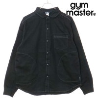 ジムマスター GYM MASTER 10ozストレッチカツラギシャツJKT [G221718-05 FW25] メンズ トップス ジャケット 長袖 ブラック(カツラギ) 正規取扱店|GYM MASTE