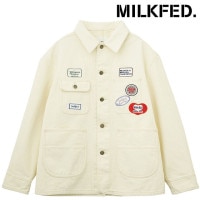 ミルクフェド MILKFED. パッチドカバーオールジャケット [103253021003 FW25] PATCHED COVERALL JACKET レディース ライトアウター ブルゾン シャツジャ