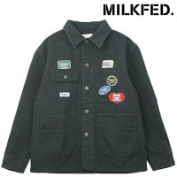 ミルクフェド MILKFED. パッチドカバーオールジャケット [103253021003 FW25] PATCHED COVERALL JACKET レディース ライトアウター ブルゾン シャツジャ