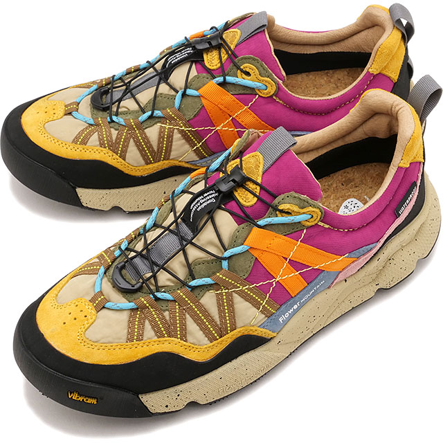 フラワーマウンテン Flower MOUNTAIN スニーカー イワノツー [FM100015 FW25] IWANO2 メンズ 靴 トレッキングシューズ ビブラムソール アウトドア Beige/Pink 正規取扱店
