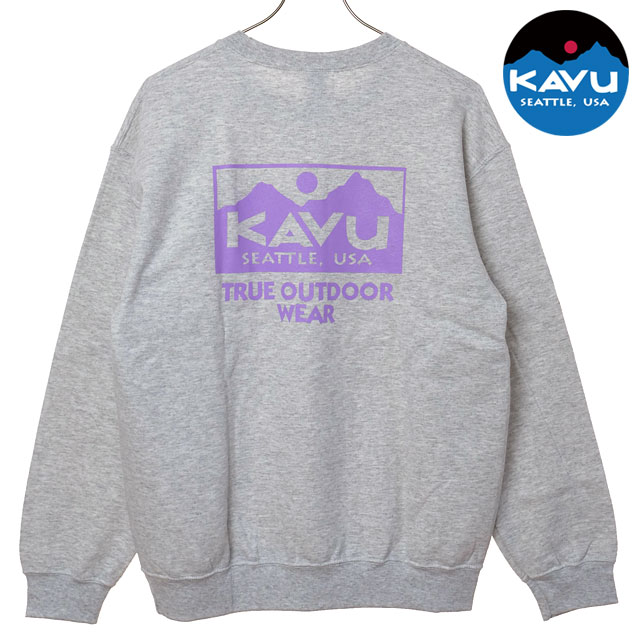 カブー KAVU トゥルーロゴスウェット [19822333 FW25] TRUE Logo Sweat メンズ トップス トレーナー 長袖 クルーネック Ash 正規取扱店