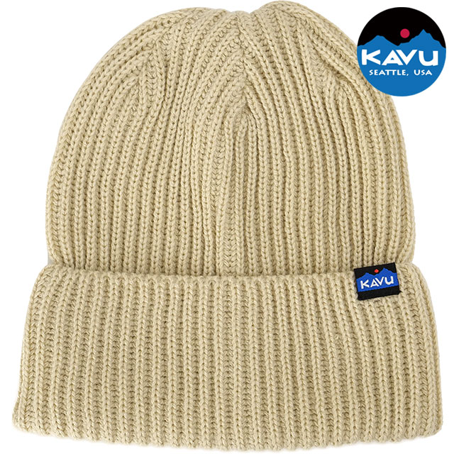 カブー KAVU ニットキャップ トロール [19811234 FW25] Trawler メンズ・レディース 帽子 ニット帽 ビーニー リブニット Natural 【メール便配送】 正規取扱店