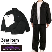 サウザンドマイル THOUSAND MILE ジップブルゾン&Tシャツ&パンツ セットアップ ナイロン/ポリウレタン [TM252NP00011 FW25] ZIP BLOUSON&T-SHIRT&P