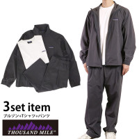 サウザンドマイル THOUSAND MILE ジップブルゾン&Tシャツ&パンツ セットアップ ナイロン/ポリウレタン [TM252NP00011 FW25] ZIP BLOUSON&T-SHIRT&P