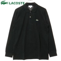 ラコステ LACOSTE メンズ オリジナルフィット長袖ポロシャツ [L1312MJ-99-031 FW25] 日本製 Classic Fit トップス 長袖 鹿の子ポロシャツ ブラック 正規取扱店|