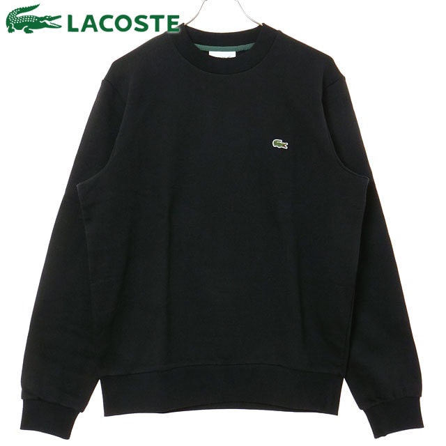 ラコステ LACOSTE エッセンシャルクルーネックスウェット [SH9801-99-031 FW25] メンズ トップス 長袖 プルオーバー トレーナー ブラック 正規取扱店