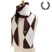 フレッドペリー FRED PERRY ブラッシュドアーガイルスカーフ [C1133-560 FW25]　フレッド・ペリー FREDPERRY BRUSHED ARGYLE SCARF メンズ・レディー