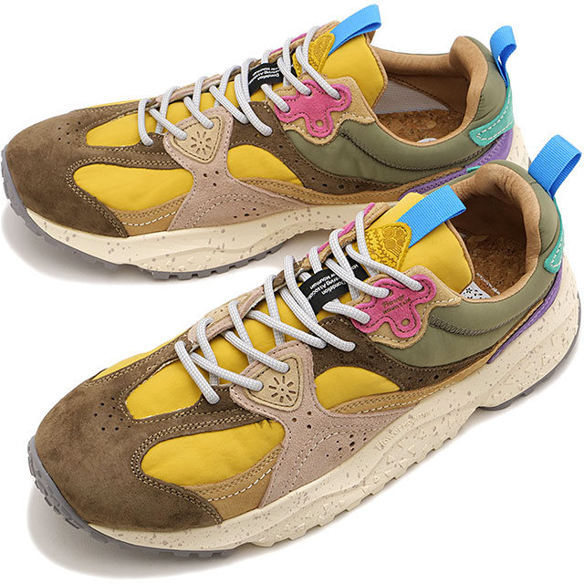 フラワーマウンテン Flower MOUNTAIN スニーカー ウェーブス [FM126007 FW25] WAVES メンズ 靴 シューズ フェス アウトドア Ocher/Olive 正規取扱店 フラワーマウンテン Flower MOUNTAIN スニーカー ウェーブス [FM126007