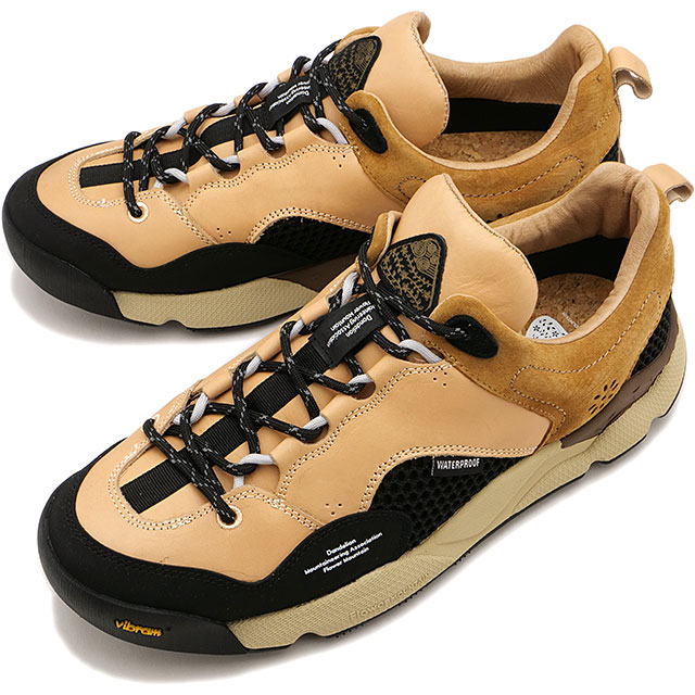 返品送料無料 フラワーマウンテン Flower MOUNTAIN スニーカー バックカントリー [FM66-1-061 FW25] BACK COUNTRY メンズトレッキングシューズ なめし革 Vegetable/Beige